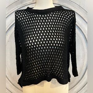 Totem Black Knit Fabric Top